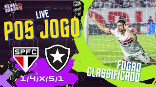 Pós jogo São Paulo 1 4x5 1 Botafogo  React  Libertadores [upl. by Anirroc]