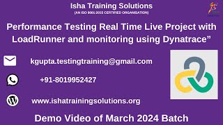 Performance Testing Real Time Project With LoadRunner Demo Contact us on 918019952427 to enroll [upl. by Llerdna]