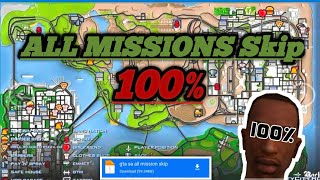 How to Gta San Andreas All mission skip in pc Unlocked houseUnlocked All MapUnlimited Money [upl. by Perle603]