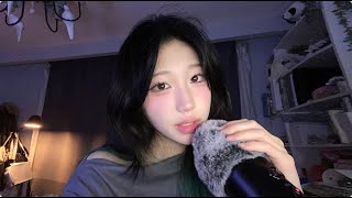 asmr  ୨୧ soft blowing amp fluffy mic scratching  whispering ୨୧ [upl. by Enilrac847]