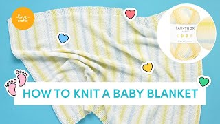 How to Knit a Baby Blanket for Beginners [upl. by Antonetta414]