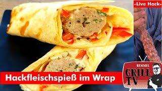 Hackfleisch Live HackHackfleisch Spieß im Wrap Rummel Grill TV UT Deutsch Englisch [upl. by Zechariah981]