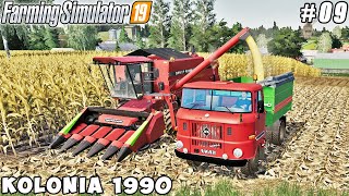 Harvesting corn selling potatoes plowing  Kolonia 1990  Farming simulator 19  Timelapse 09 [upl. by Elorac]