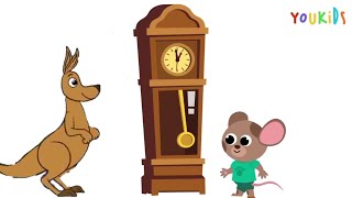 HICKORY DICKORY DOCK KANGAROO TRY TO CLIMB THE CLOCKSHAPE PARALLELCLONING EFFECTS [upl. by Bride]