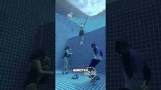 Longest Breath Challenge How Long Can You Last Underwater shorts [upl. by Bounds]