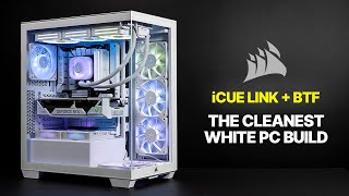 All White Gaming PC Build  Corsair 3500X iCUE Link  Asus TUF BTF [upl. by Kirat429]