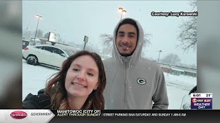 Jordan Love helps Packer fan free her car from a snow drift and goes viral on social media [upl. by Haliak]