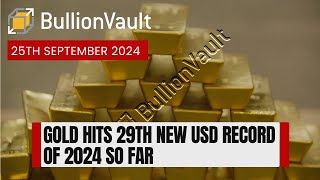 Gold Hits 29th New USD Record of 2024 So Far [upl. by Kleeman28]