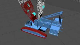 Manitowoc 18000 3D Animation Crawler Crane Lightwave 96 [upl. by Yesnel476]