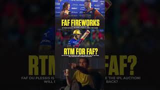 Can RCB use the RTM card to bring back Faf du Plessis Just two days before the IPL auctionshorts [upl. by Armond681]