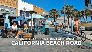 4K California Beach Bike Road Cycling Tour  Redondo Hermosa amp Manhattan Beach in Los Angeles [upl. by Lyris]