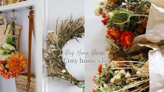 Cosy home vlog DIY Home Decor Wreaths amp Display Ideas [upl. by Eyr43]