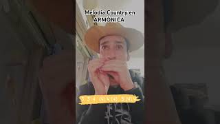 Melodía Country en Armónica con tabs armonica clasesdearmonica country [upl. by Dorita]