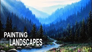 Painting A Realistic Landscape with Acrylics [upl. by Anasiul327]