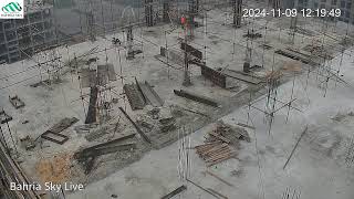 LIVE  11th Slab  315000 sqft20 months  Construction Stream Bahria Sky by OZ Developers [upl. by Accebar]