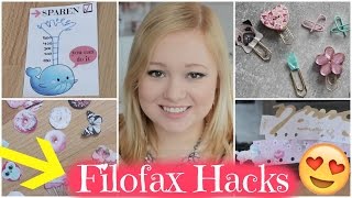 10 FILOFAX PLANNER DIY´S amp HACKS  STICKER PAPER CLIPS TODAY MARKER AUFBEWAHRUNG [upl. by Inama342]