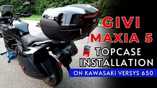 Givi Maxia 5 Top Case Installation on 2023 Kawasaki Versys 650 [upl. by Herold172]