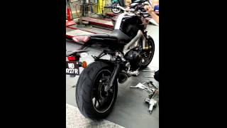 MT09 Akrapovic Full System sound test without db killer [upl. by Ahsed]