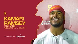 USC Safety Kamari Ramsey  Wednesday of UCLA Week [upl. by Monaco167]