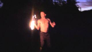 First dropless burn with the Fire Nunchucks [upl. by Kylen]