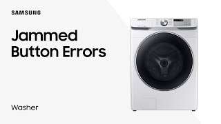 Washing Machine Error Codes Panel Lights Jammed Button  Samsung US [upl. by Etteoj]