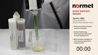 Normet TamPur RBG  Rock Bolt Grout Reaction Video [upl. by Karoline551]