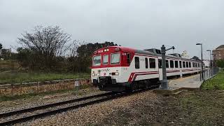 592302 Renfe Cercanías en Requena Valencia Parte 12042022 [upl. by Ardekahs]