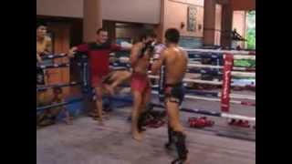 Yodsanklai Fairtex and Kaew Fairtex sparring a 2005 [upl. by Miharba]