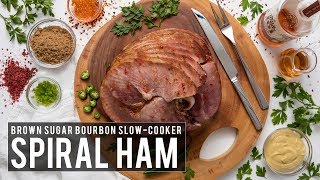 Brown Sugar Bourbon Slow Cooker Spiral Ham [upl. by Okuy]