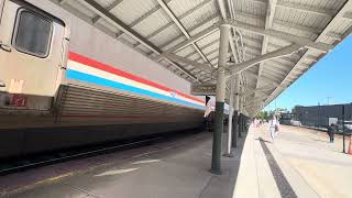 Amtrak P42DC 44 running 8 minutes late on Downtown Fayetteville [upl. by Hansel4]