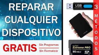 ¿Memoria USB dañada o ERRORES Reparar Tarjeta SDDisco Duro SIN PERDER INFORMACIÓN  GRATIS 2021 [upl. by Tema]