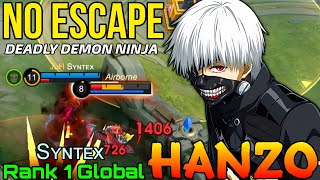 You Cant Escape Me Hanzo Deadly Demon Ninja  Top 1 Global Hanzo by Sʏɴᴛᴇx  Mobile Legends [upl. by Chatav328]