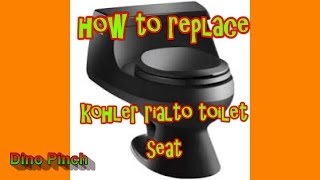 SEAT REPLACEMENT KOHLER RIALTO toilet K3386 dino [upl. by Neelyhtak]