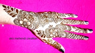 Easy stylish back hand mehndi design  simple arabic mehndi design  Mehndi design  mehndi Mehandi [upl. by Vanzant728]