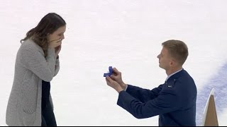 Marriage Proposal at RIT Hockey Game [upl. by Krell909]