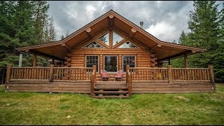 Amish Log Home single level Lake Creek Meadowlark Log Homes [upl. by Leuneb]