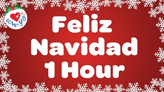 Feliz Navidad with Lyrics 1 Hour Playlist 🎅 Merry Christmas [upl. by Erbas]