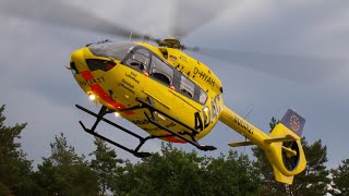 Landung Rettungshubschrauber Christoph Brandenburg DHYAH in Hennigsdorf [upl. by Dunston160]