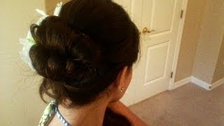 Cute Hair Style Hawaiian Glam Fast and Easy Tutorial [upl. by Eatnoed256]