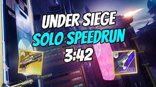 Under Siege Solo WR Speedrun 342  Destiny 2 Lightfall [upl. by Tenney396]