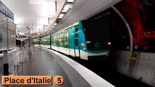 Place dItalie  Ligne 5  Métro de Paris  RATP MF01 [upl. by Naoh206]