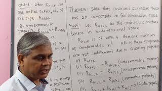 Tensor Analysis Lec26Some properties of Covariant curvature Tensor by DrDNGarain [upl. by Bertrand]