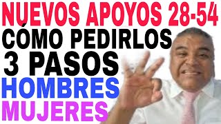 NUEVO APOYO DE 2854 AÑOS DE EDAD PENSIÓN BIENESTAR ADULTOS MAYORES DISCAPACIDAD REGISTRO TARJE [upl. by Erbas]