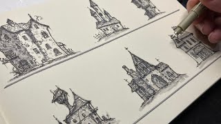 Old creepy creaky buildings with ink pens [upl. by Barbie11]