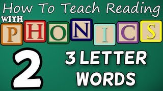 How to teach reading with phonics  212  CVCs 3 Letter Words  Learn English Phonics [upl. by Aldrich324]