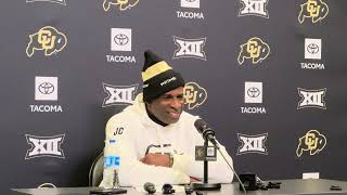 Coach Prime Post Game Press Conference After Oklahoma State victory ￼520 TravisHunter CoachPrime [upl. by Heppman]