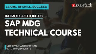 Introduction to SAP MDG Technical Course  ZaranTech [upl. by Teresita]