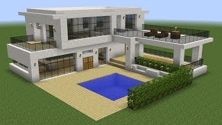 Minecraft  How to build a modern house 5 [upl. by Muraida]