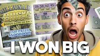 Finally Won BIG 5000000 Top Prize  Millionaire Bucks North Carolina Lottery ticket [upl. by Florenza]