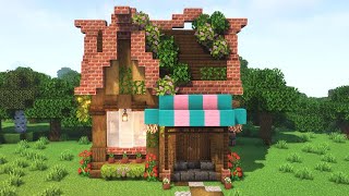 Minecraft 🌿 How To Build An Aesthetic Flower Shop 🌼🌹 Tutorial [upl. by Mena]